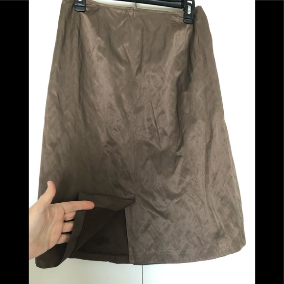 Lafayette 148 NY Taffeta Skirt size 8 Pleated Front Chic cozy gorgeous style - Picture 5 of 13